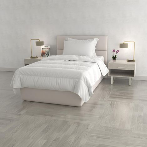 PRESTIGE Piumino made in Italy estivo, Bianco, Piazza e mezza 200x200cm (1/5)