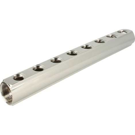 Nourrice laiton 8 entrées avec raccord en 3/4''