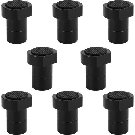 6-teilige Bankdrückzange aus Aluminiumlegierung für Werkbänke, Schreinerwerkbänke, Klemm-Positionierungsstopfen, Werkbankzubehör für 20-mm-Bohrungen (Schwarz)