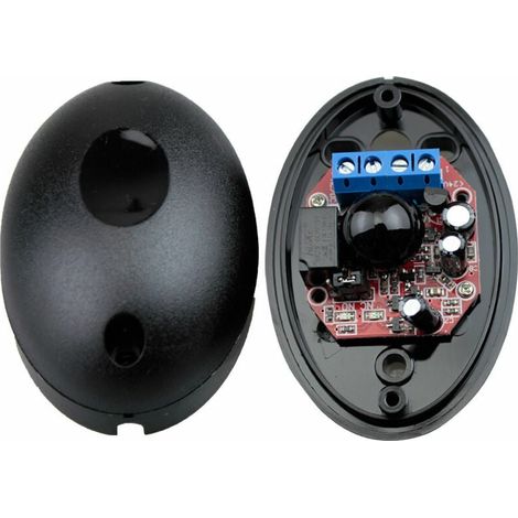 Fotocélula de seguridad infrarroja para puerta corrediza de 12/24 V (negra) (1/5)