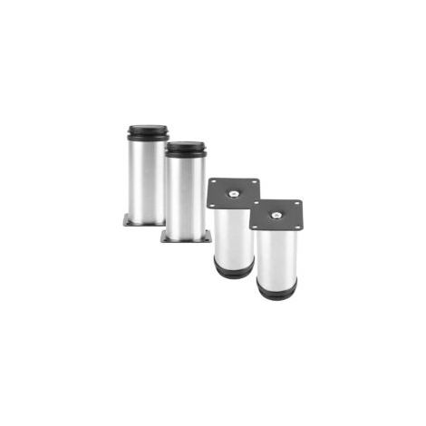 Juego de 4 piezas de patas de mesa de metal, patas de sofá ajustables de acero inoxidable, patas de soporte redondas para muebles, patas para reposabrazos - Crezuo (1/4)