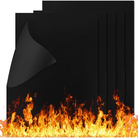 Tapis de Cuisson Barbecue, 5 PCS 40  50cm Tapis Barbecue Set Réutilisable, Nettoyage Facile et Anti-adhérent pour Charbon, au Four et électriques etc (1/5)