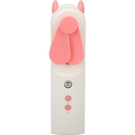Ventilateur portable rechargeable brumisateur hydratant visage spray eau fine 30ml rose, mini ventilateur main rafraîchissant été, brume légère poche sac à main (1/5)