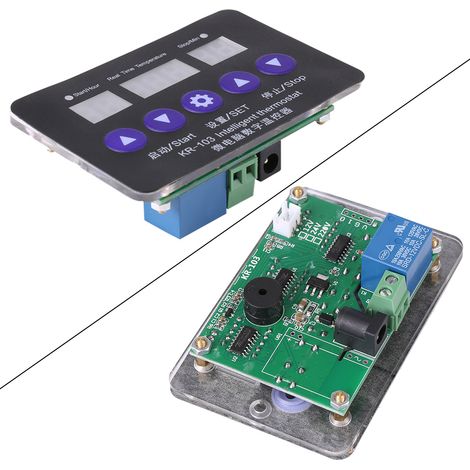 Digitaler elektronischer Temperaturregler, intelligenter Temperaturregler mit Digitalanzeige, 12V-einstellbarer Temperaturschalter (1/5)