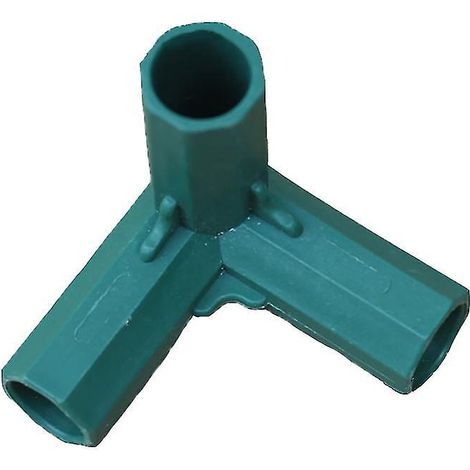 Lot de 2 coudes à 3 voies de 16 mm pour tuyaux PVC, raccord en T, connecteurs robustes pour structures de serres et mobilier, raccord de tente - té à angle droit (1/5)