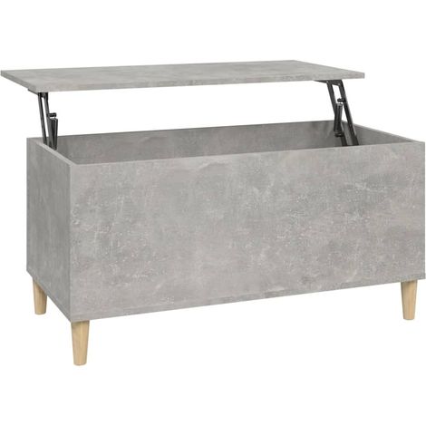 Table basse Gris béton 90x44,5x45 Bois d'ingénierie (1/5)
