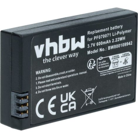 vhbw Akku kompatibel mit Parrot Minidrone Jumping Sumo, Rolling Spider Drohne Multicopter Quadrocopter (600mAh, 3,7V, Li-Polymer)