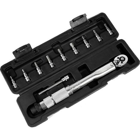 Jeu de 11 clés dynamométriques de précision à cliquet 1/4" (5-25 Nm) avec changement rapide (1/4)