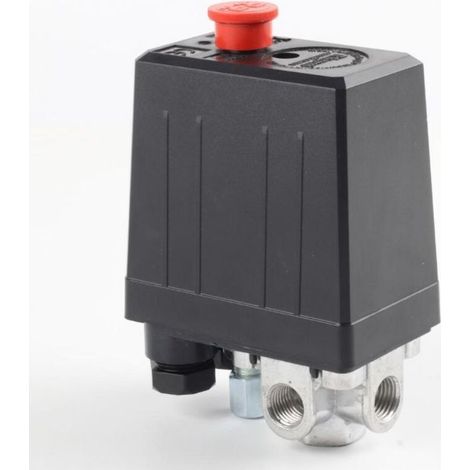 Pressostat de compresseur d'air ¼" NPT – Monophasique – 10 Bar/145psi – 4 sorties – Contrôle de pression ajustable (1/5)
