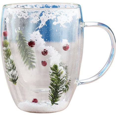 Tasse En Verre Borosilicate Double Paroi - Résistante À La Chaleur - Pour Boissons Chaudes - Usage Maison Bureau - 1 Pièce (1/3)