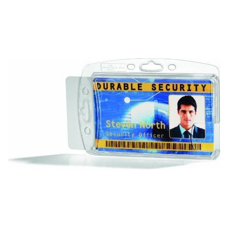 Badge rigide Durable sans pince clip 54 x 85 mm pour 2 cartes - Boîte de 10 (1/2)