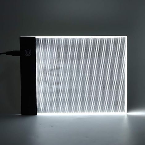 Tablette Lumineuse de Dessin A6 Plexiglas Ultra-Fin Kit Complet de Traçage (1/2)