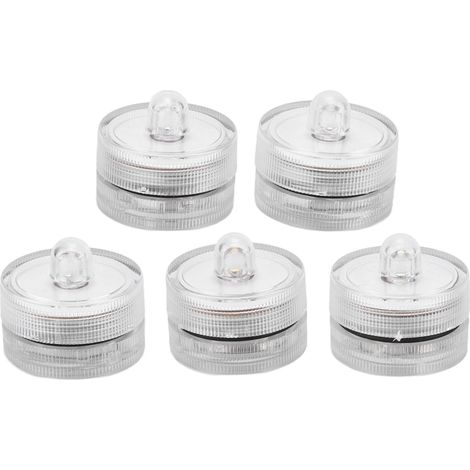 Jeffergarden Lumières sous-marines colorées imperméables pour piscine, 5 paquets de bougies chauffe-plat pour Aquarium (1/5)