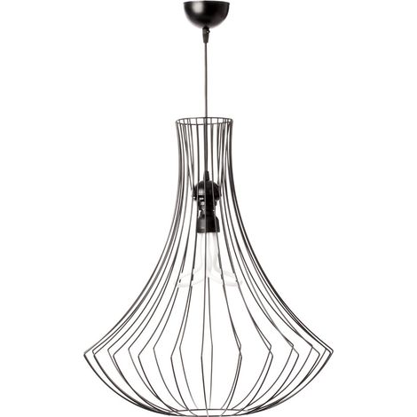 Lampada a sospensione Chiara in filo d'acciaio nero (1/2)