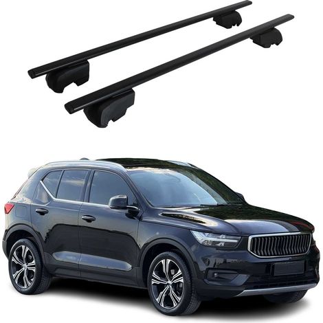 OMAC Barres de toit pour Volvo XC40 2018-2026 – City Crash tested – ISO PAS 11154:2006 – Antivol inclus – Charge max 75 kg – 2 barres Noir (1/4)