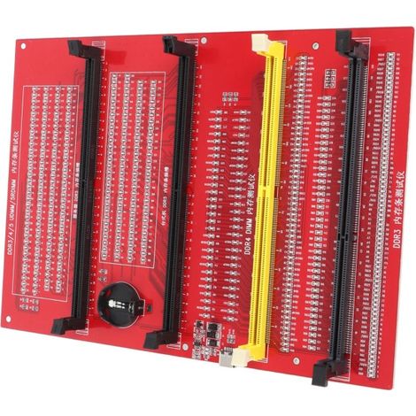 4-in-1-PC-RAM-Diagnosegerät (DDR3, DDR4, DDR5UDMM, DDR5RDIMM) Testkarte mit Kontrollleuchte.