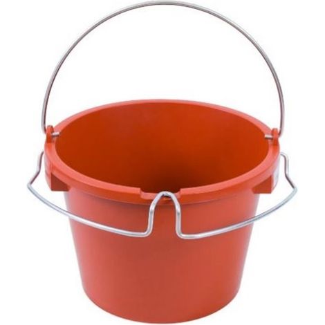 Raimondi – Seau porte outils orange 27 L – Structure acier renforcée – Résistant aux chocs et températures jusqu'à -5°C – Pour déchets de construction (1/2)