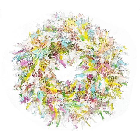 Artificial Wreath Hanging Decoration Spring Festival Wreath compatible with Front Door Porch Hallway Garden Indoor and Outdoor (1/5)