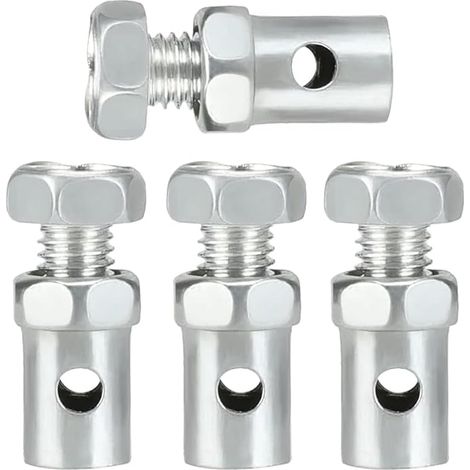 Lot de 4 serre-câbles en cuivre trou 2,5mm, butée fixation pour vélo, moto et tracteur (1/5)