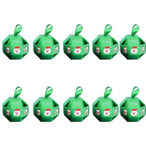Da.Wa Lot de 10 Boîte à Bonbons de Noël, Boîte D'emballage Cadeau, Sac Cadeau Noël pour Emballage Cadeau,Bonbons,Chocolats,Biscuits (1/4)