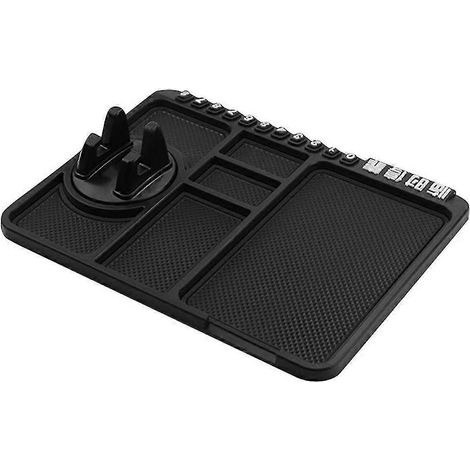 Anti-Rutsch-Matte für Armaturenbrett, GPS-Handyhalterung, Kennzeichenhalterung-Black