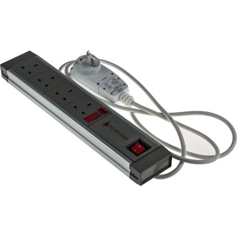 Bloc multiprise 2m, 4 prises Type G - Britannique, 230 V c.a. 13A ( Prix pour 1 )