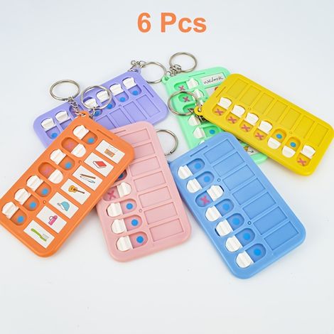 6 mini tableaux de mémo portables, adaptés pour listes de tâches, planificateurs et rappels, fournitures de bureau, lot de 6 (1/5)