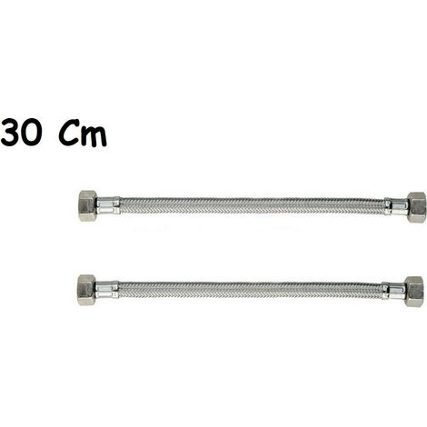 PAAR FLEXIBLE SCHLÄUCHE 30 CM WARM- UND KALTWASSERLEITUNGEN BOILER 1/2 X 1/2 DGO-170