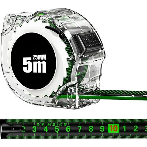 Selbstverriegelndes Maßband 5 m x 25 mm fluoreszierend (1/4)