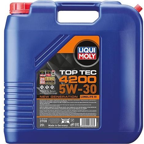 Huile moteur LIQUI MOLY Top Tec 4200 5W-30 bidon 20l