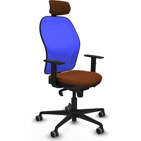 Sedia Ufficio con Poggiatesta Piqueras y Crespo 1D036G2 Azzurro Marrone (1/5)