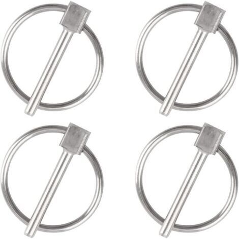 Goupille de sécurité ronde 4PCS en acier inoxydable 304 – Longueur 25mm – Pour remorque et applications de verrouillage (1/4)