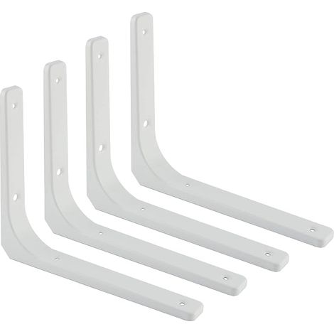 Equerre Etagere Murale 250 200mm Blanc (1/5)