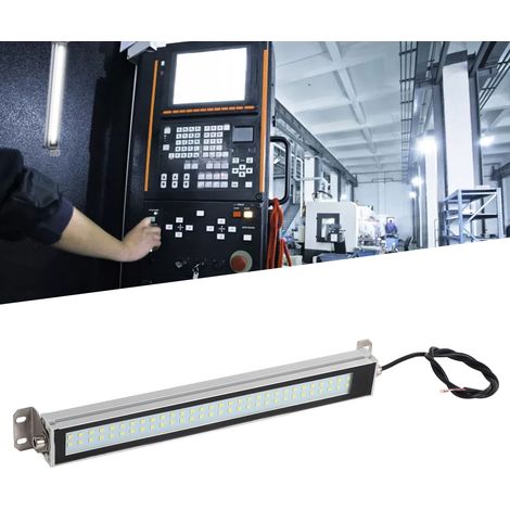 Lampe de travail LED pour tour CNC, 24V/36V, étanche IP67 et antidéflagrante, bande lumineuse en verre trempé, 12W. (1/5)