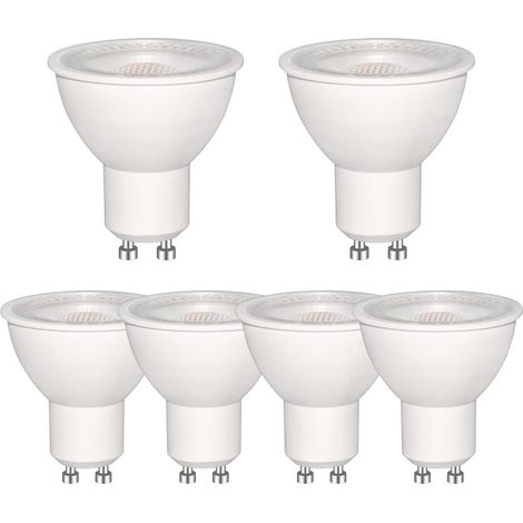 GU10 5W LED Spotlight Neutral White 4000K 500LM, 120° Light, AC 230V, 50mm MR16 GU10 50W Halogen Equivalent, non-dimmable, GU10 4000k LED Spotlight Bulb for Bathroom Kitchen, set of 6 (1/5)