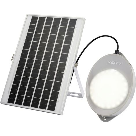 Sygonix  SY-5596934 Solar-Außenwandleuchte mit Bewegungsmelder  LED  10 W Grau