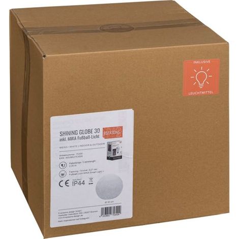 8-seasons Balllight Wandleuchte weiß 30 cm IP44
