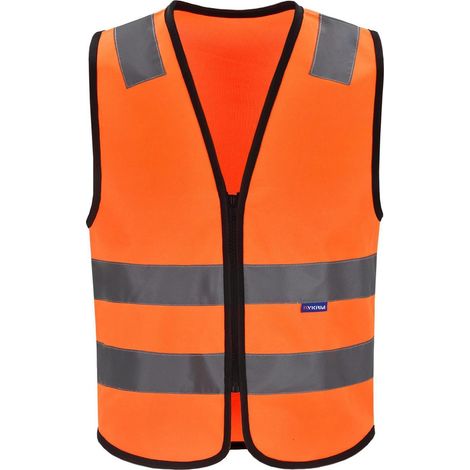 Warnweste mit Reißverschluss für Herren und Damen, reflektierend, Orange (1/5)