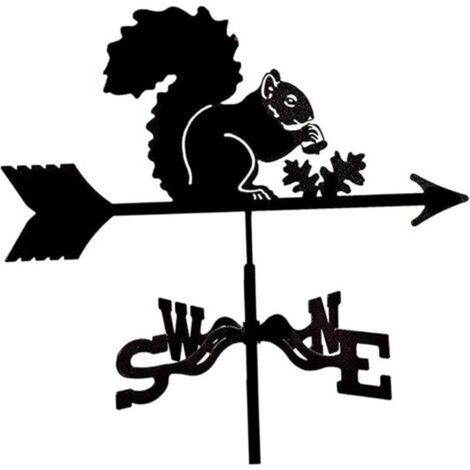 Girouette en Métal, Figurines pour Jardin, Girouette De Jardin, Outil De Mesure Professionnel, Girouette Con Support pour Extérieur, Ferme, Cour, Jardin, Tonnelle- écureuil (1/4)