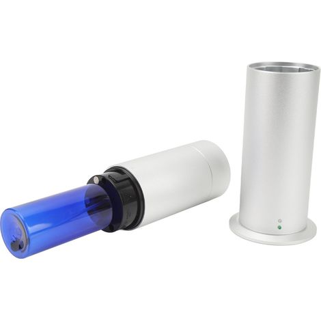 Diffuseur de parfum 200 m³ 120 ml avec tapis antidérapant, télécommande et nébulisation d'huiles essentielles. Idéal pour hôtels, maisons et saunas. Prise US 100-240 V, couleur argent. (1/5)