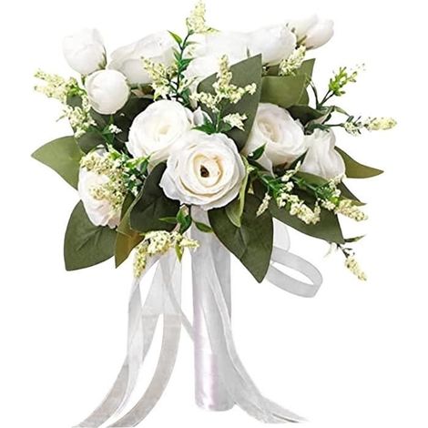 Hochzeitsstrauß, künstlicher Rosenstrauß für Hochzeiten, Heimpartys und andere festliche Anlässe (1/4)