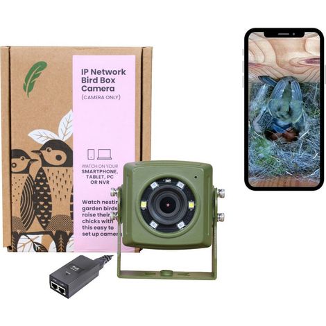 Wired Network Bird Box & Wildlife HD Camera 3rd Gen (Camera Only) - L9.5 x W7.5 x H13.8 cm