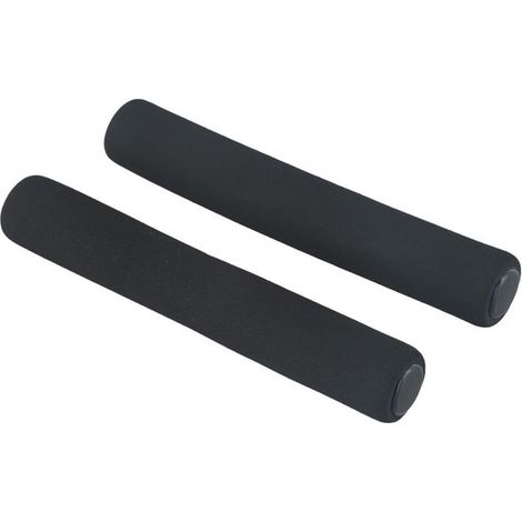 Manopole per manubrio in gommapiuma, antiscivolo, per una pedalata confortevole, materiale ammortizzante, set da 2, nere (1/5)