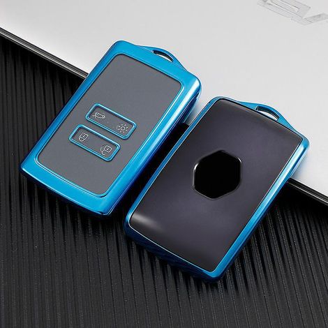 pack De Cls De Voiture Compatible Avec Les Boutons Dongfeng Renault Corvette (bleu), Porte-carte Renault, Porte-cls En Cuir Avec Petit Tournevis, (1/5)