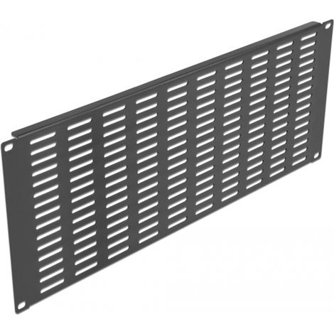 Delock Panel de gabinete de red de 19 con ranuras de ventilaciÃ³n horizontal 4U negro