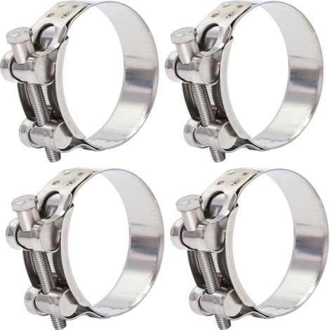 Collier de serrage, Lot de 6 Plage de Serrage 40-43mm, T-Bolt Collier Inox, Colliers de Serrage à Boulon en T pour Conduite d'eau, Conduite de gaz, Tube d'automobiles (1/4)