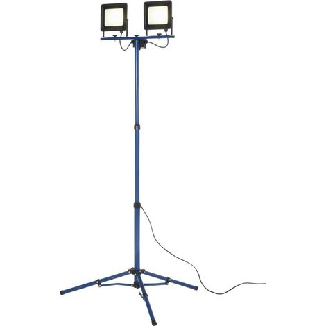 2 x Set 50 W Fari a Led con Sostegno Treppiedi Pieghevole Regolabile 4000K Cavo 3m (1/3)
