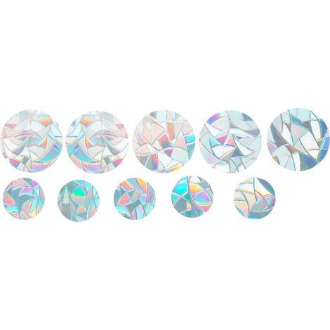 Film PVC Sans Colle - Prisme Arc-en-Ciel Pour Vitre - Adhésion Électrostatique - Pour Porte Coulissante Et Baie Vitrée - 1 Pièce (1/5)
