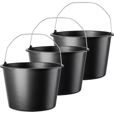 KADAX Baueimer, 20L, Mörteleimer aus Kunststoff, 3 Stück (1/5)