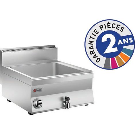 Bain marie inox électrique - 1bac GN 1/1 + 2 bacs GN 1/4 - Gamme 650 - Baron